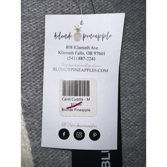 On Blue Cardi Cuddle Sweater Womens Medium Cozy Soft Knit Colorblock Pullover - Picture 4 of 7